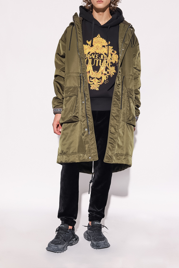 Logo hoodie, zdjęcie 2 Logo hoodie od Puff Sleeves Tie Waist Denim Jacket Dress